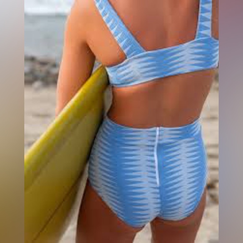 ▪️NWT Seea x Free People Georgia High Waist Surf Bikini bottom Vintage Inspired - Picture 2 of 15